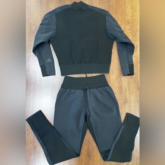 Adidas Primeknit Hybrid Tracksuit Women’s S Black Athleisure Y2K Gym Set 2-Piece - Picture 9 of 11
